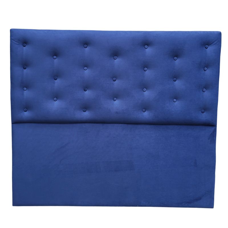 GENERICO - Respaldo 2 Plazas Azul Marino Felpa Botone a piso Muebles Rimar