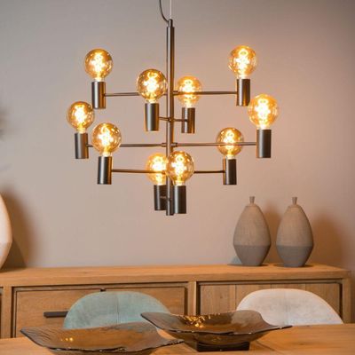 Imagen 2 del producto LAMPARA COLGANTE LEANNE NEGRO 10xE27