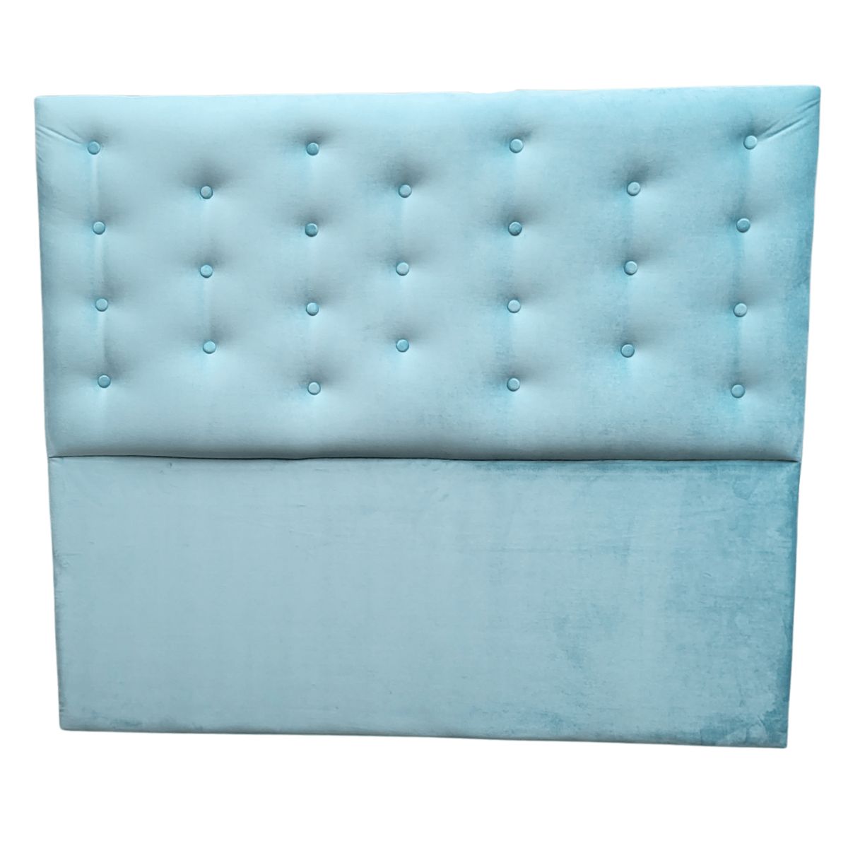 GENERICO - Respaldo 2 Plazas Turquesa Felpa Botone a piso Muebles Rimar