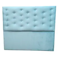GENERICO - Respaldo 2 Plazas Turquesa Felpa Botone a piso Muebles Rimar