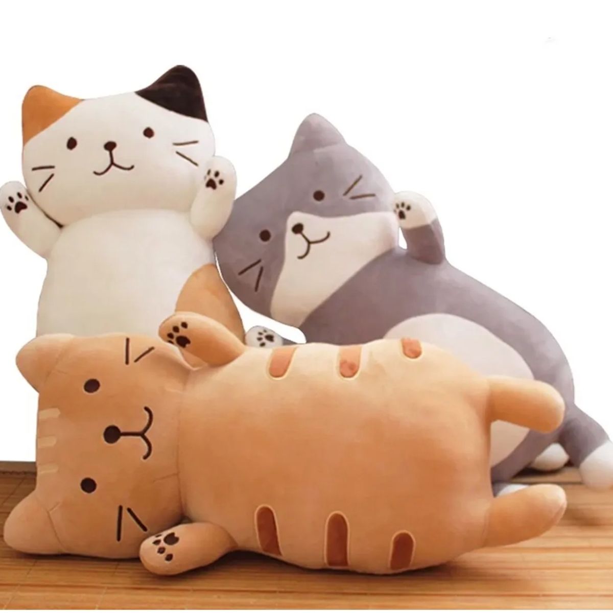 GENERICO - Peluche Almohada De Gato 50x24x18 Cm gris