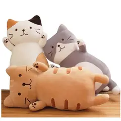 GENERICO - Peluche Almohada De Gato 50x24x18 Cm gris