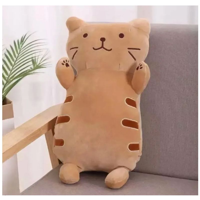 GENERICO - Peluche Almohada De Gato 50x24x18 Cm cafe
