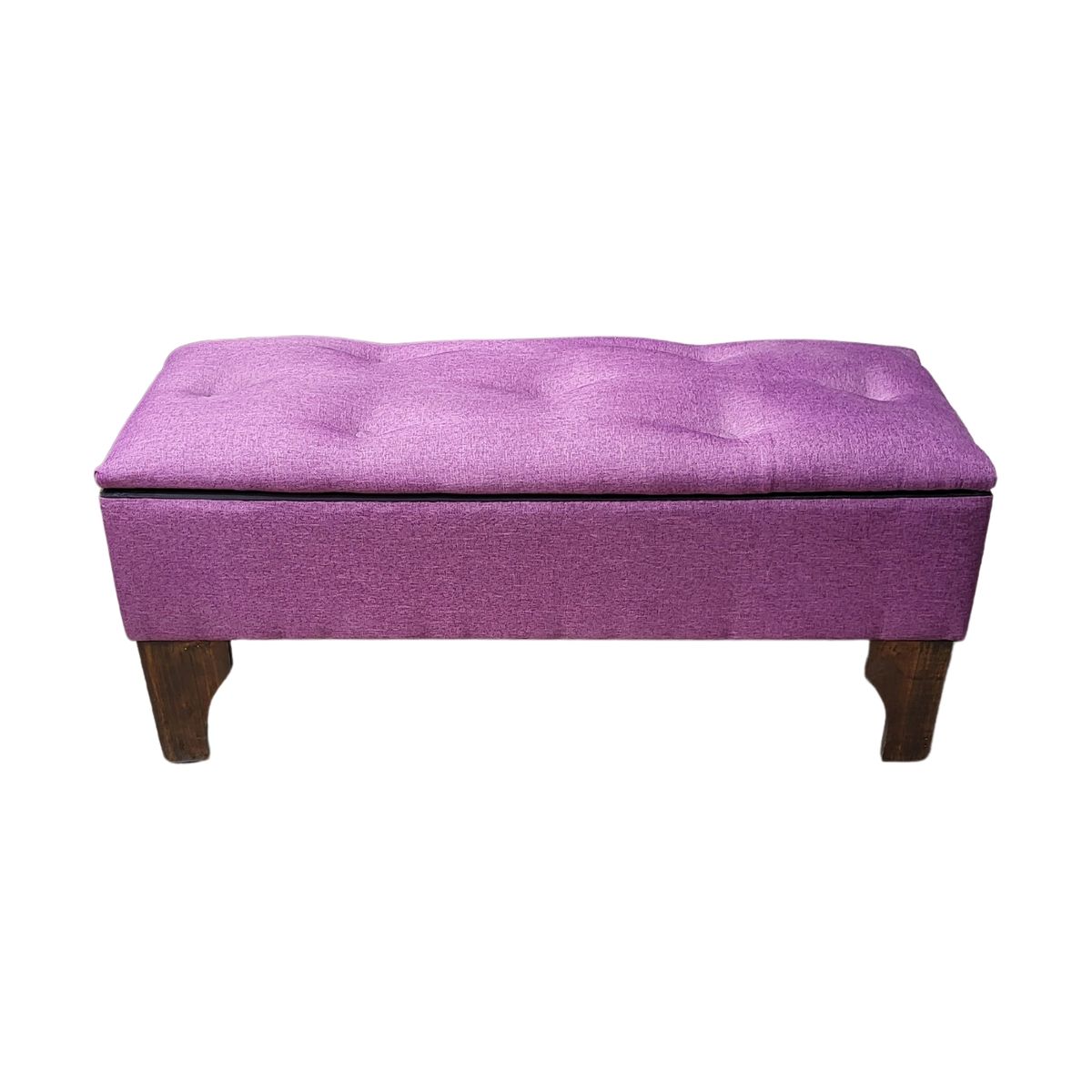 GENERICO - Banqueta Baúl Botone Morado Lino Muebles Rimar