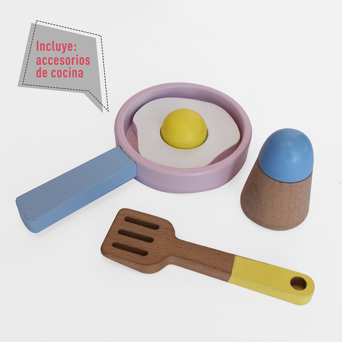 GAME POWER - Cocina De Madera Blanca + Accesorios 47x24x63,5 Cm Gamepower