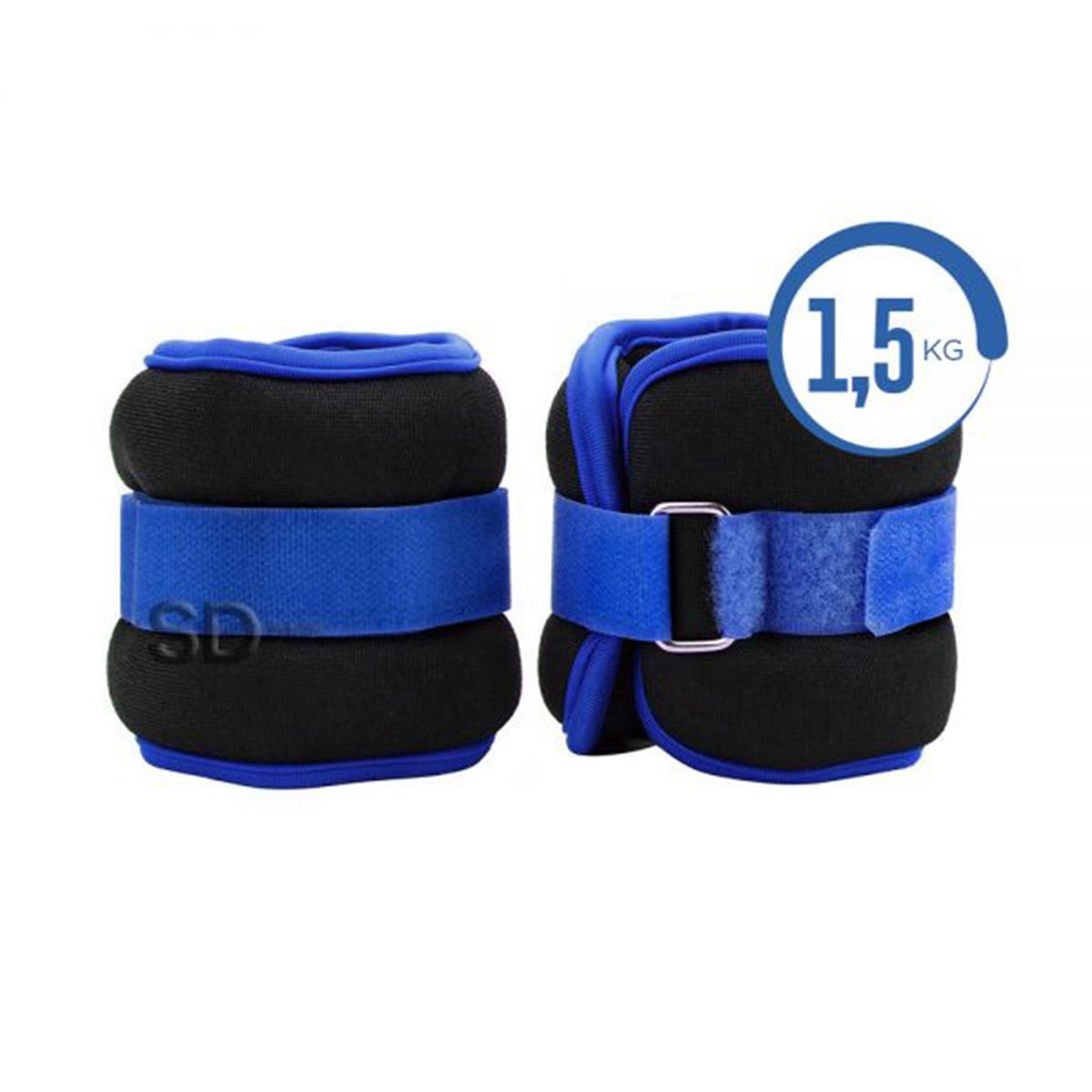 SDFIT - Pesas de muñeca y tobillos neopreno acero 1,5 kg x 2 = 3 kg