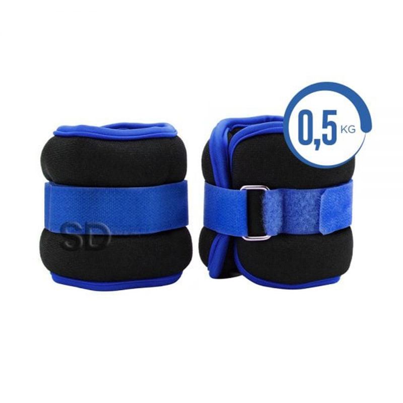 SDFIT - Pesas de muñeca y tobillos neopreno acero 0,5 kg x 2 = 1 kg