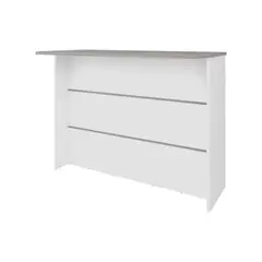 FMFURNITURE - Isla Cocina con 2 Repisas - Gris 89.5x120.3x51.6 cm