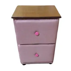 GENERICO - Veladores Doble Cajón Palo Rosa Lino Muebles Rimar