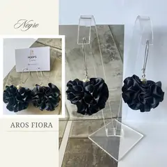 GENERICO - Aros De Tela En Flor Hechos A Mano
