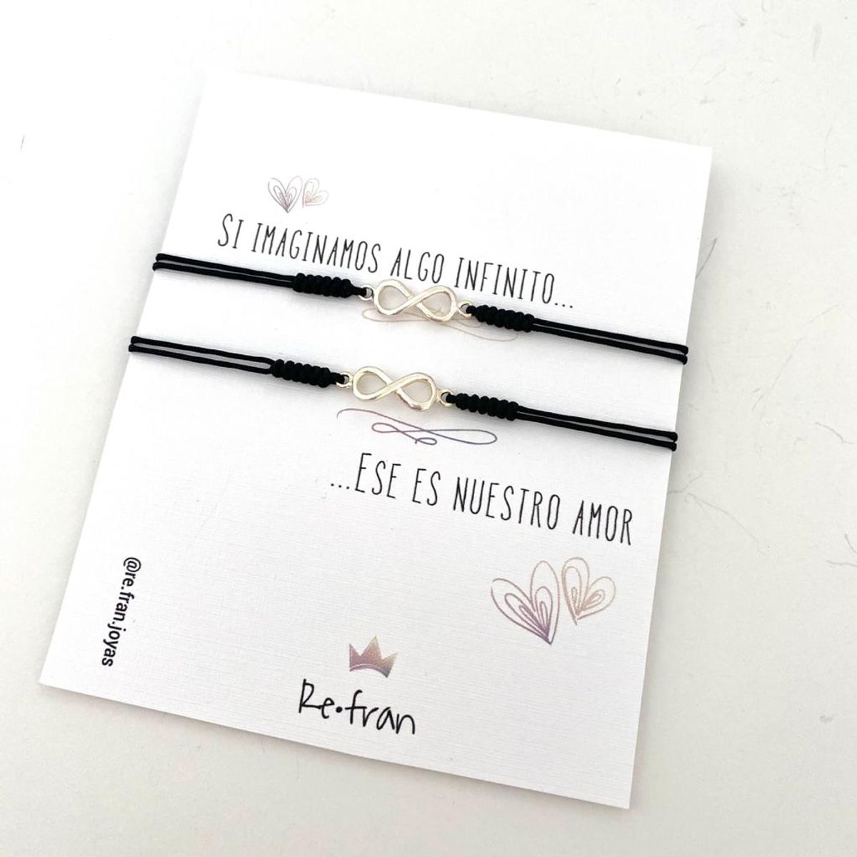 RE FRAN - Set pulseras pareja infinito
