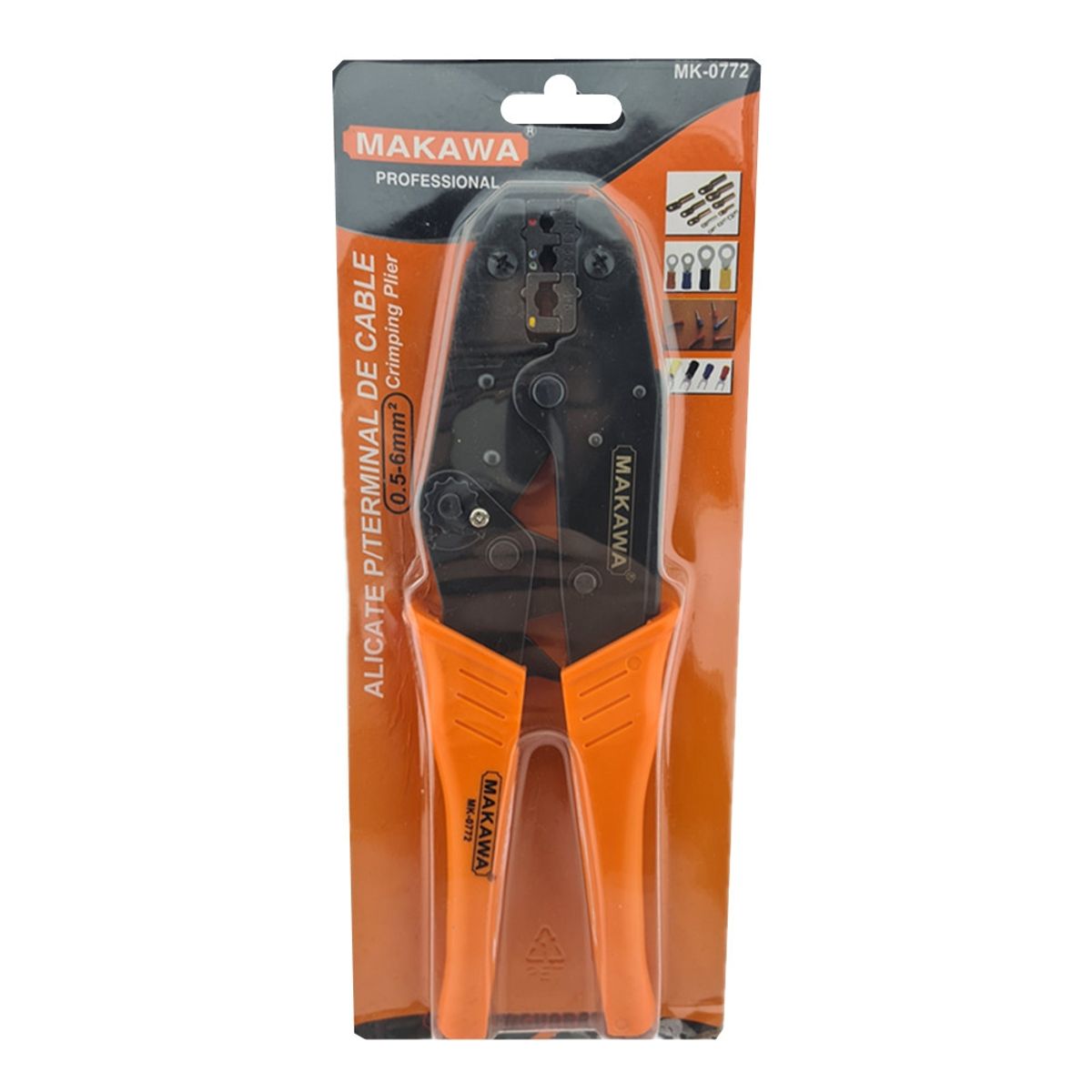MAKAWA - Crimpeadora Alicate Prensa Apriete Terminal 05-6 Mm2 Makawa