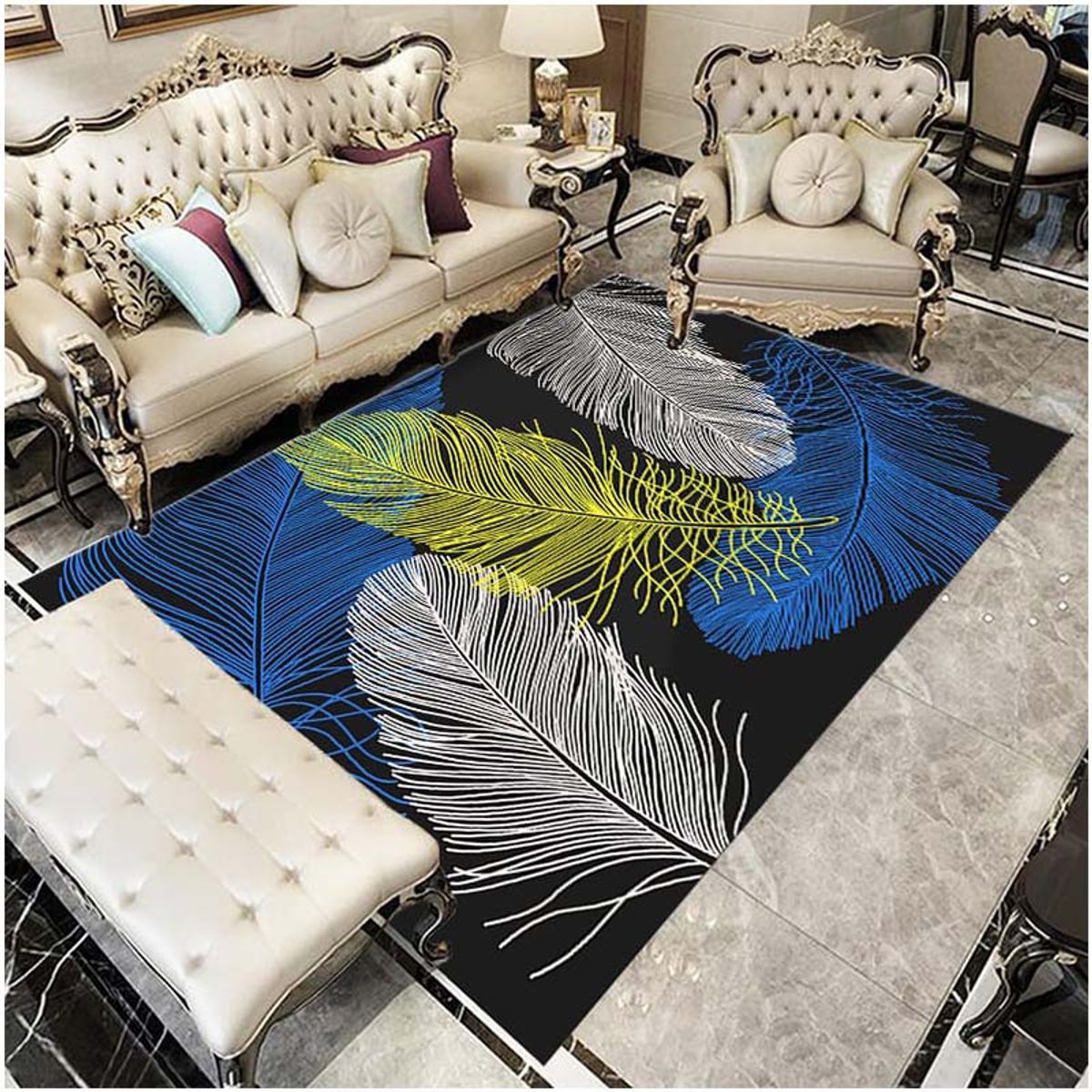 GENERICO - Alfombras Lisas con diseños 3D 160x230 cm - Plumama.