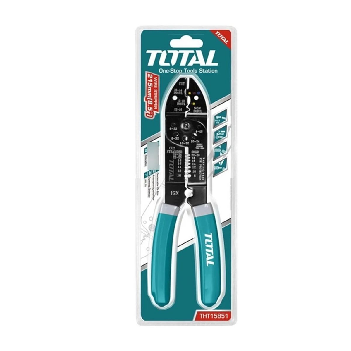 TOTAL TOOLS - Alicate Pelacable 8.5 Pulgadas (215mm)