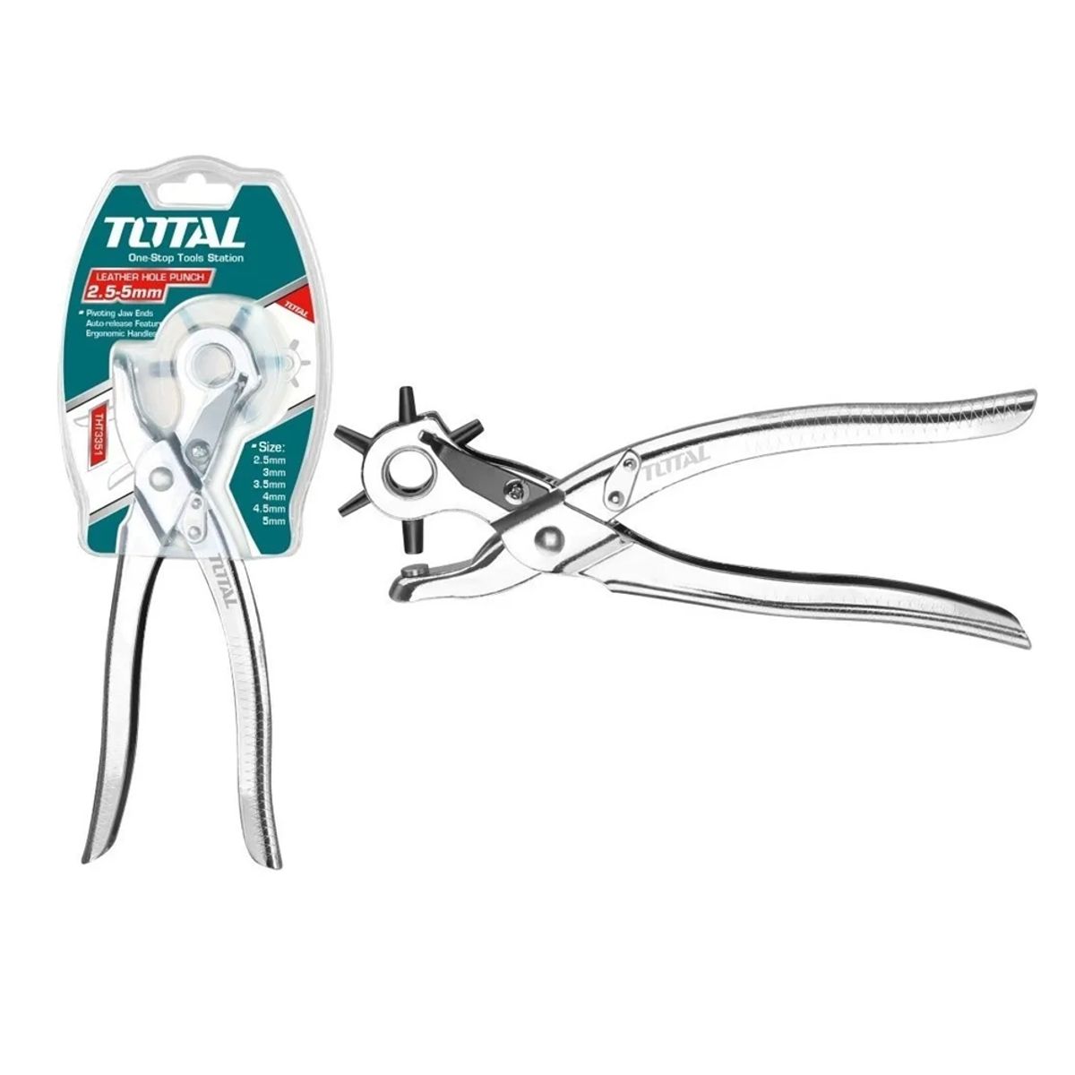 TOTAL TOOLS - Alicate Sacabocado Perforador 25-5mm
