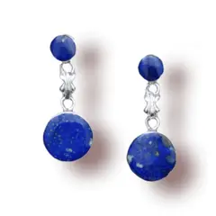 JOYAS MISTIKA - Aro colgante plata lapislazuli