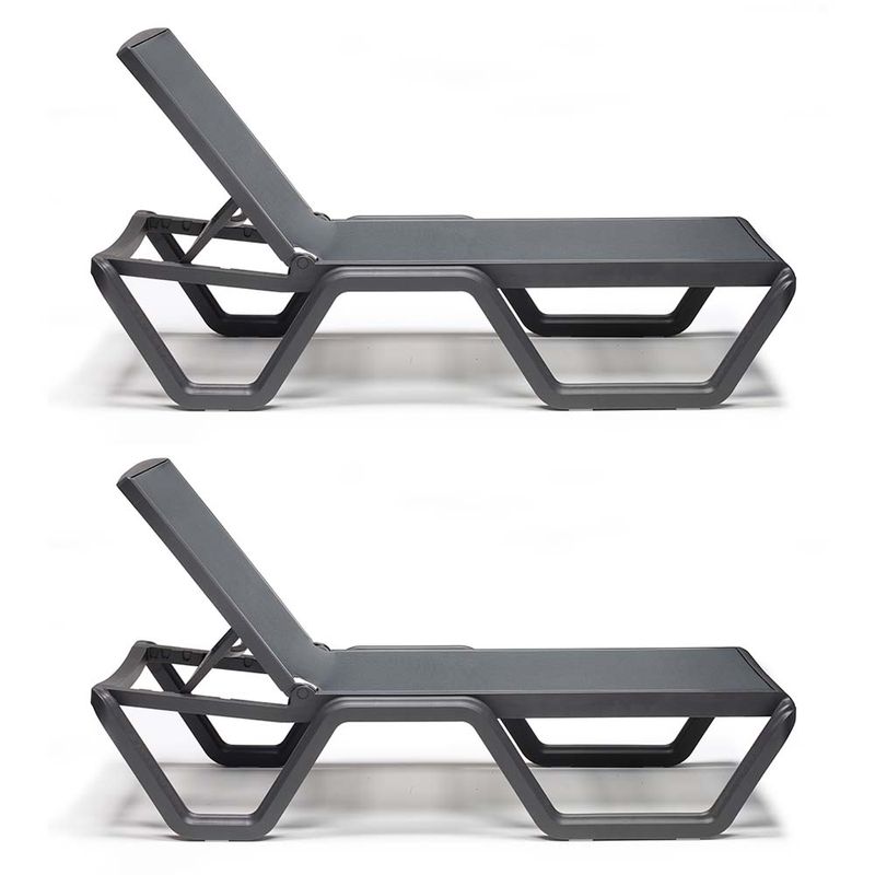 AMERITEX - PACK 2 REPOSERAS REPOSERA VELA GRIS OSCURO ITALIANAS