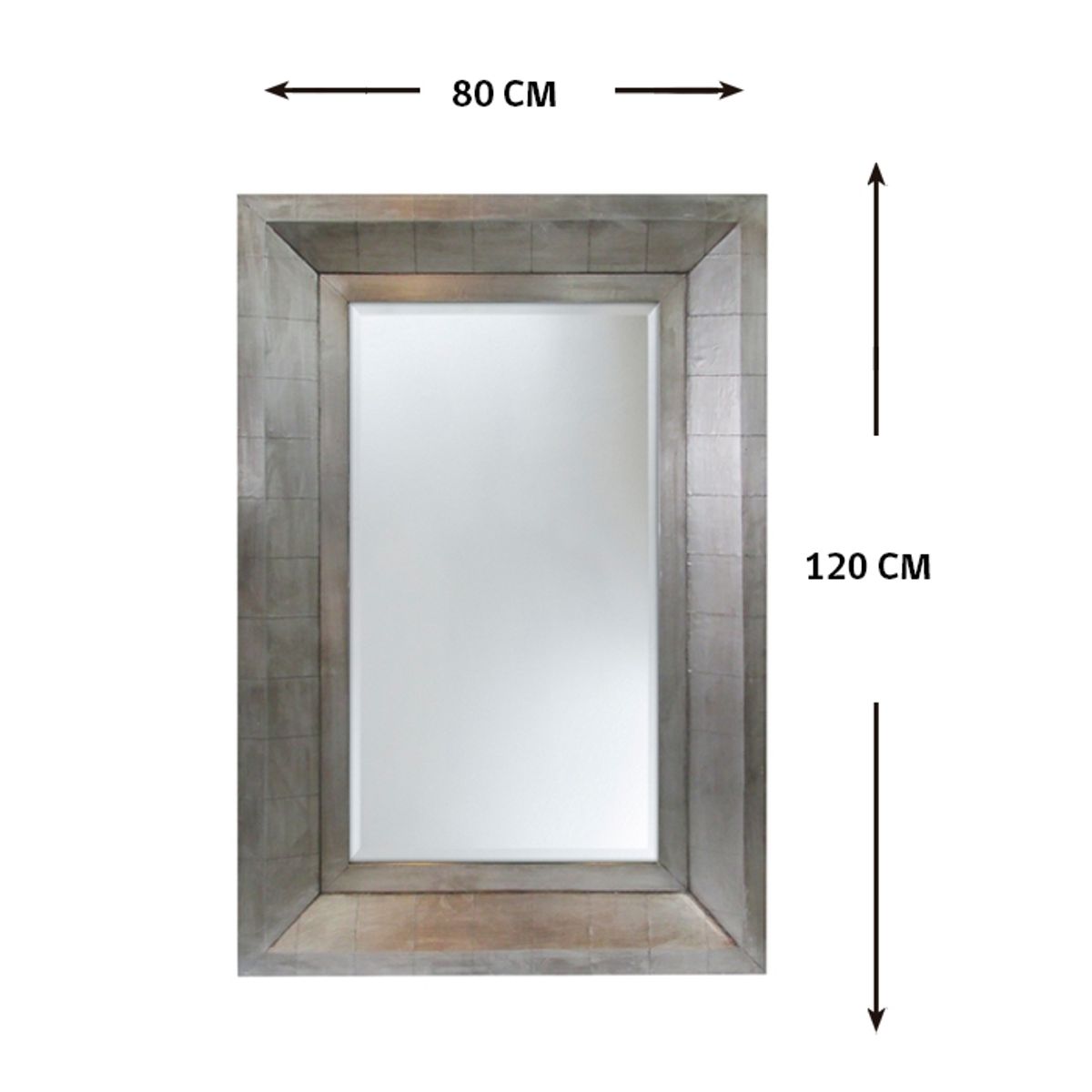 MSA MUEBLES SANTA ANA - ESPEJO SILVER (80 x 6 x120 cm)