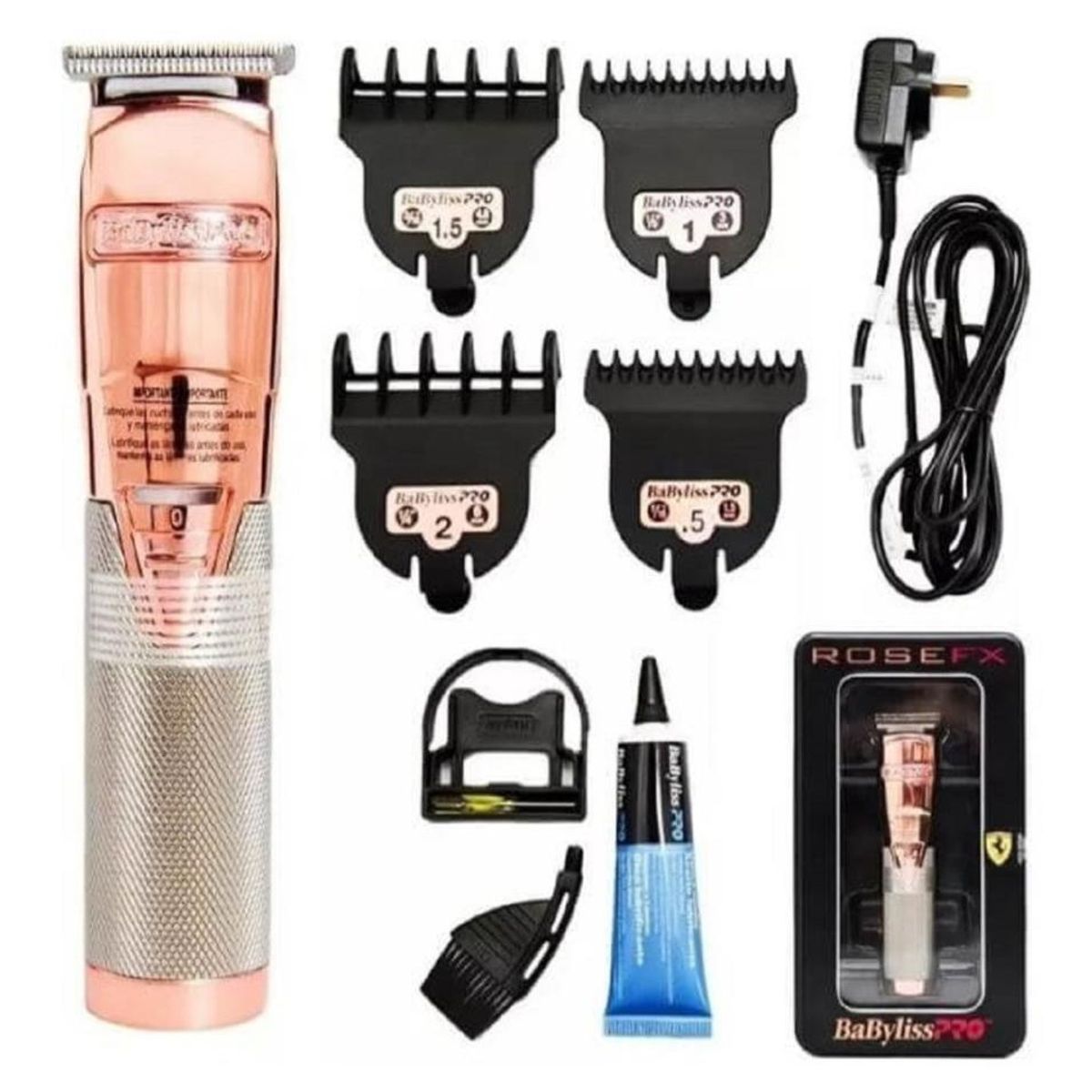 BABYLISS PRO - Babyliss Máquina Patillera Trimmer Cuchilla Rose Fx 788