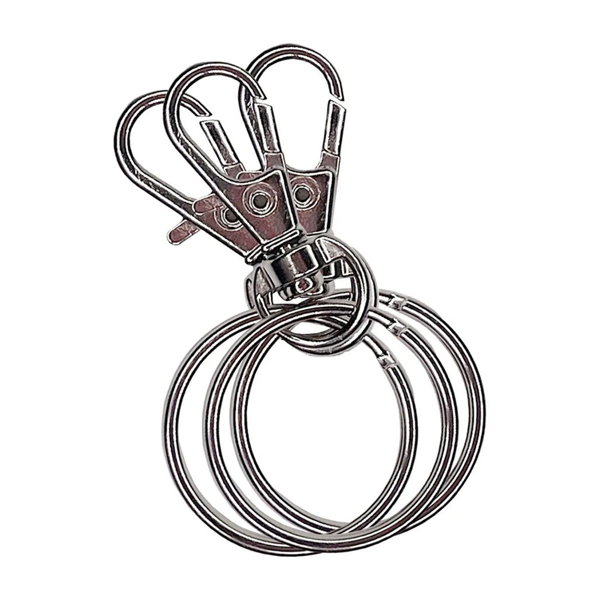 GENERICO - Piezas De Mosquetón Llavero Gancho Giratorio Plateado.