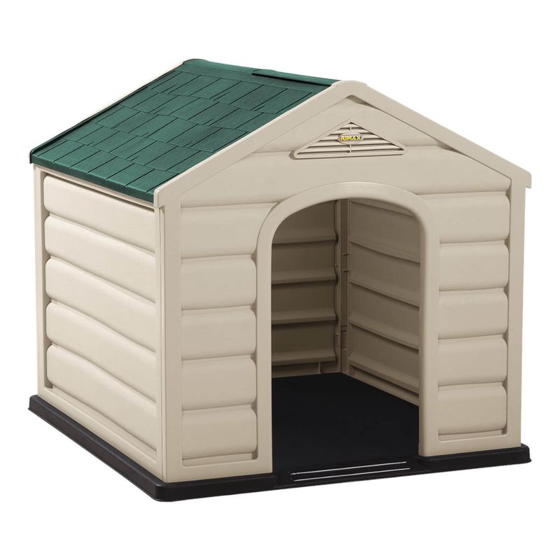 RIMAX - Casa Para Perro Pequeña Techo Verde 68x61x58.5 cms Rimax