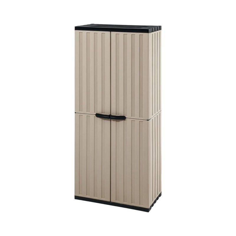 RIMAX - Armario Multiuso Plastico Beige 67.6x39x163.3 Starplas Rimax