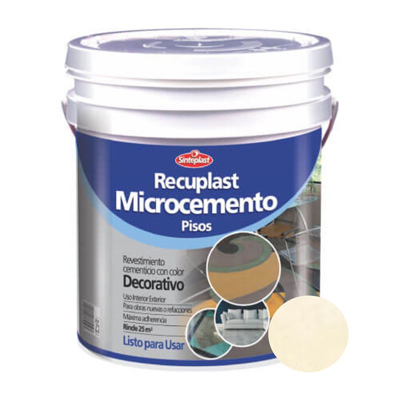 SINTEPLAST - Microcemento Decorativo color Hueso 20 KG