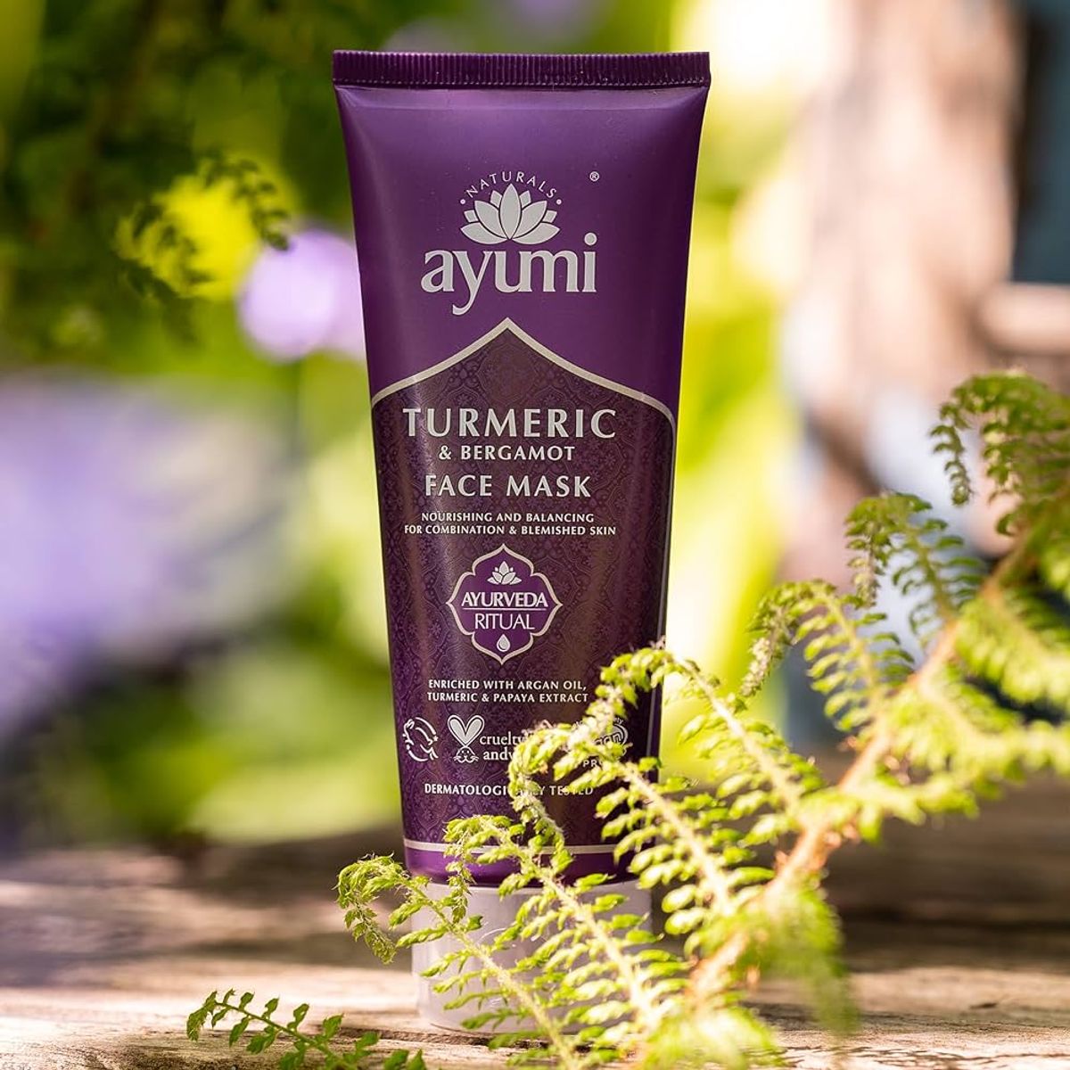AYUMI - Mascarilla facial con cúrcuma y bergamota ayurveda