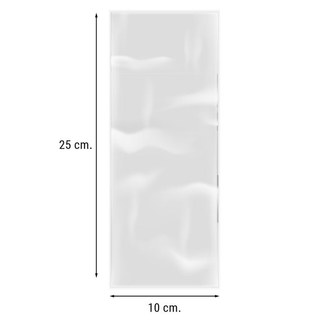GENERICO - 100 Bolsas Plásticas Transparentes Polietileno 10x25 cm