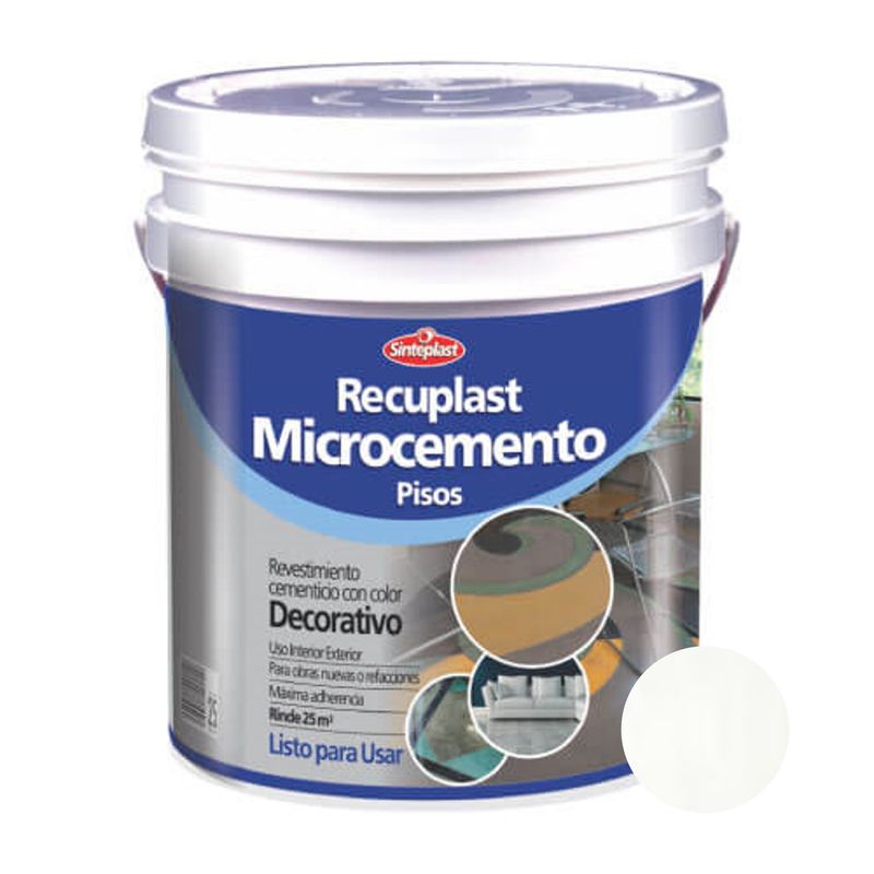 SINTEPLAST - Microcemento Decorativo color Blanco 20 KG