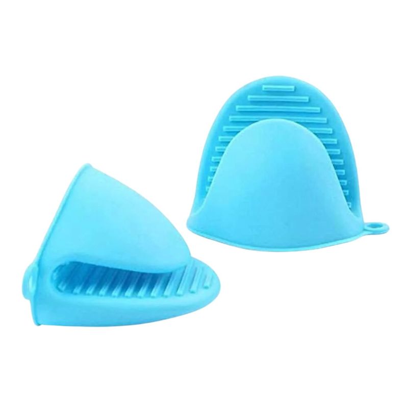 GENERICO - Set 2 Guantes De Silicona Toma Olla Guante Protector Cocina