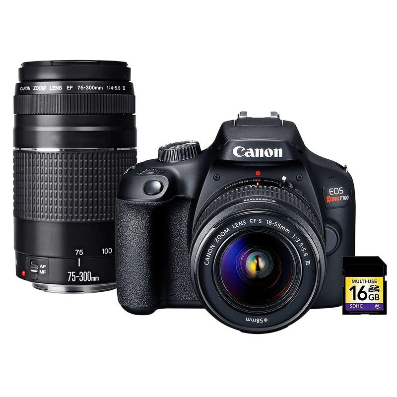 CANON - Canon EOS Rebel T100 Premium Kit
