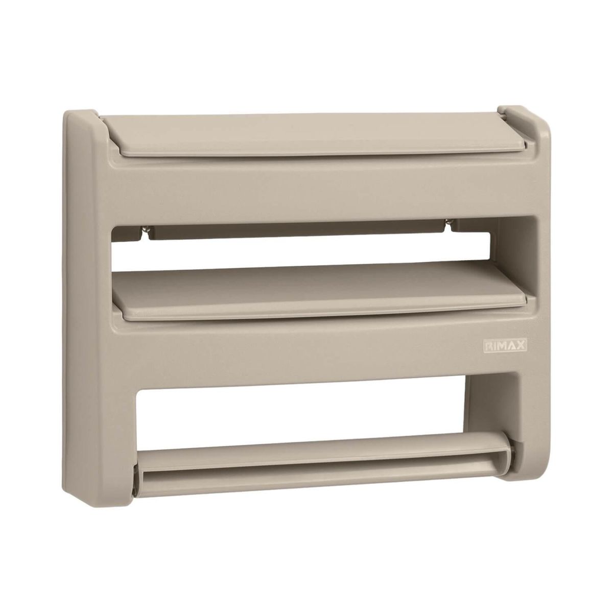 RIMAX - Dispensador Portarrollo Triple Taupe Rimax