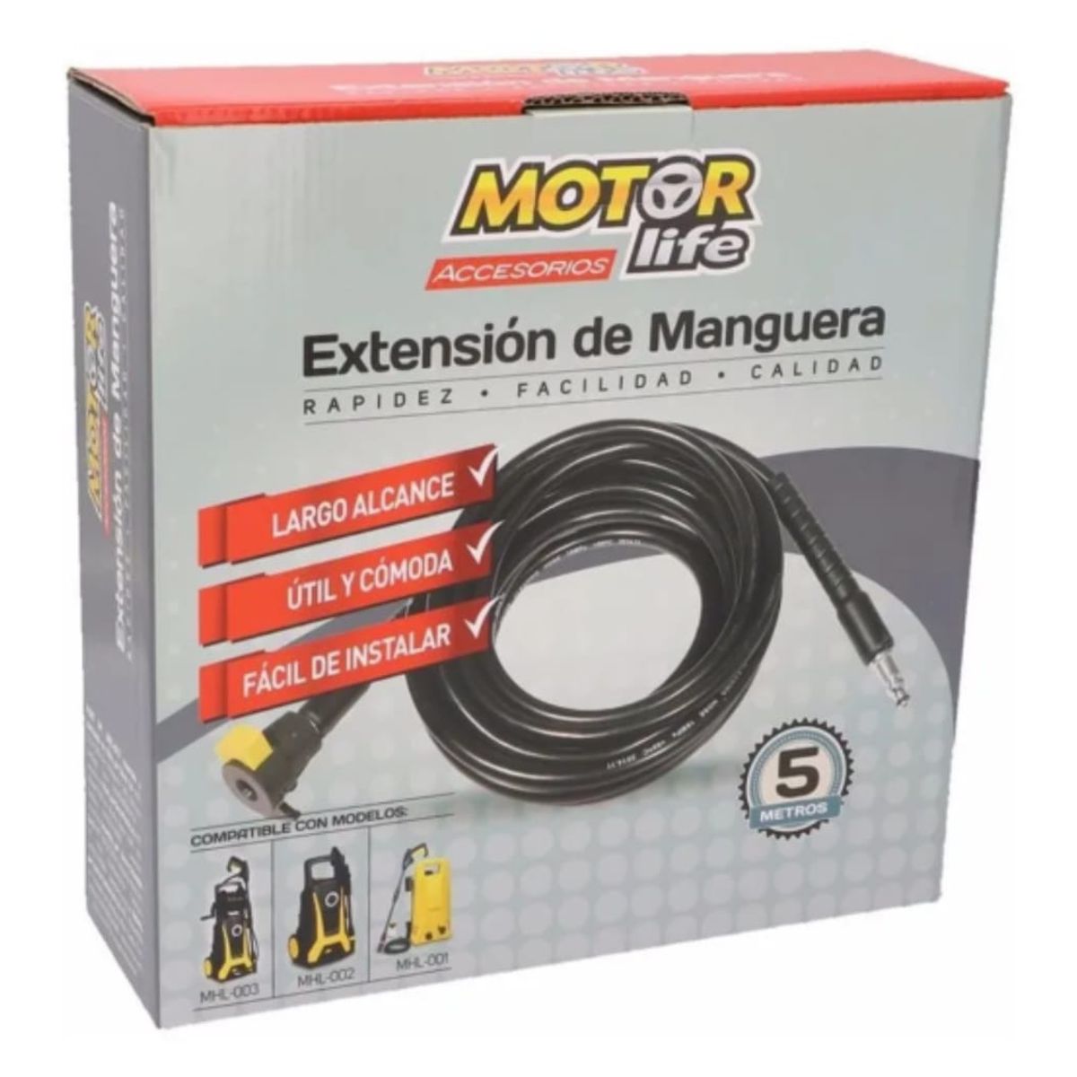 MOTORLIFE - Extensión De Manguera Para Hidrolavadora Motorlife