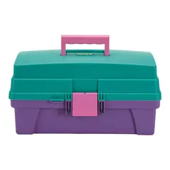 RIMAX - Caja Organizadora C/ Espejo Vanity Verde/Lila 36x21x18