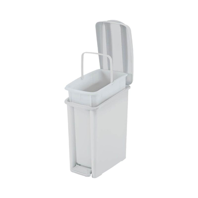 RIMAX - Basurero Plastico con pedal Blanco 10 Lts Rimax