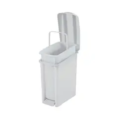 RIMAX - Basurero Plastico con pedal Blanco 10 Lts