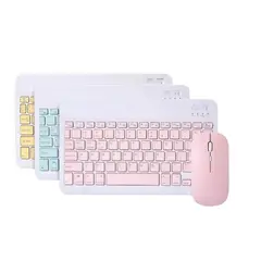 GENERICO - Set De Teclado Y Mouse Bluetooth Para Tablet- ROSA