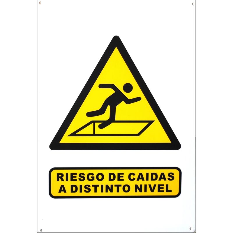 GENERICO - Señalética Riesgos de Caídas 20x30cm PP