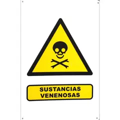 GENERICO - Señalética Sustancias Venenosas 20x30cm PP