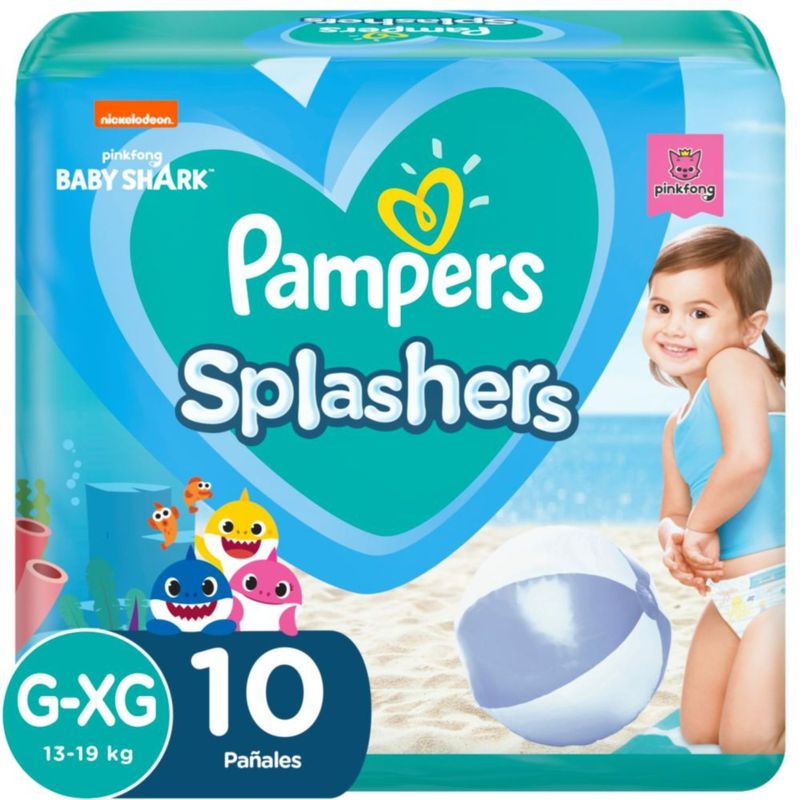 PAMPERS - Pañales para Piscina Pampers Splashers Talla G-XG 10 Un