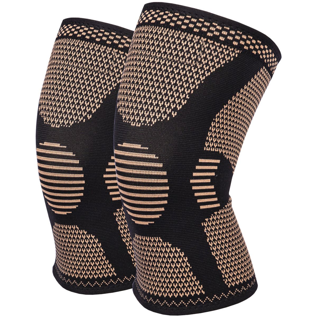 GENERICO - Par De Rodilleras De Comprensión Con Fibra De Cobre Talla M