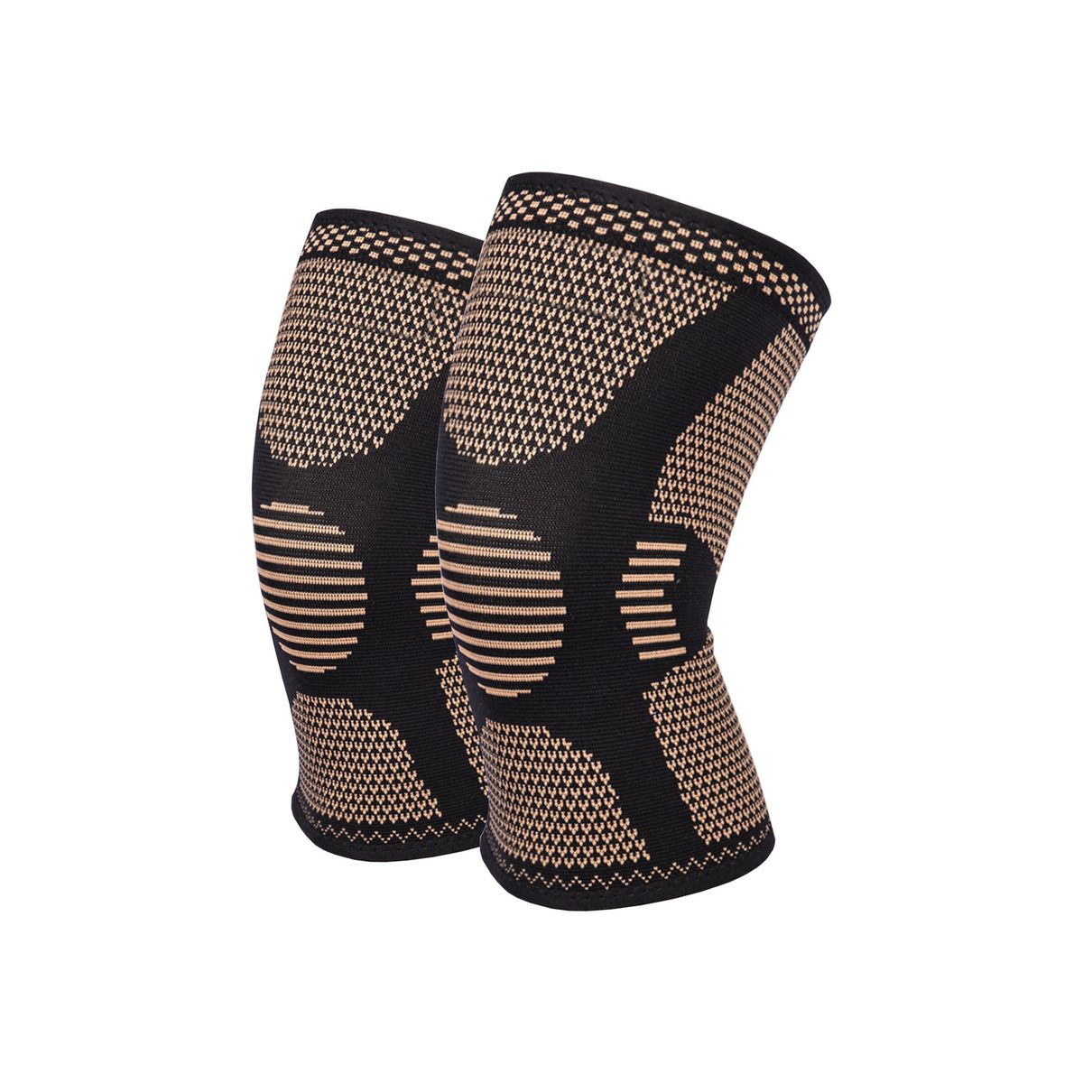 GENERICO - Par De Rodilleras De Comprensión Con Fibra De Cobre Talla M