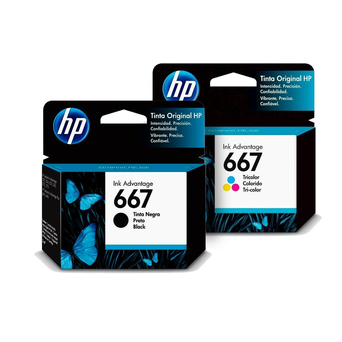 HP - 2 Tintas Hp 667 Genuinas 1275/2374/2375/2376/2775/2776