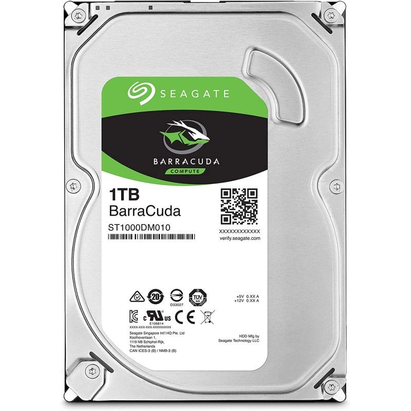 SEAGATE - Disco duro interno Seagate Barracuda 1TB 7200 rpm HDD SATA 3