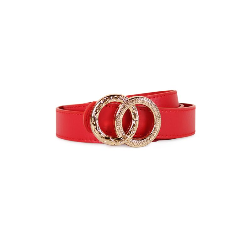 CARVEN - Cinturón mujer River rojo Carven Paris.-