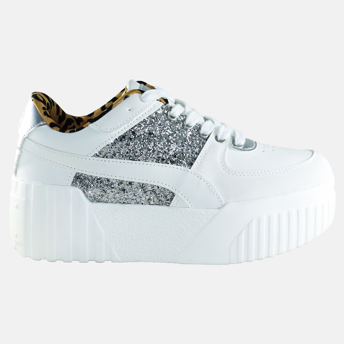 DINASTELLA - Zapatilla rhinestones Blanco Danicolle