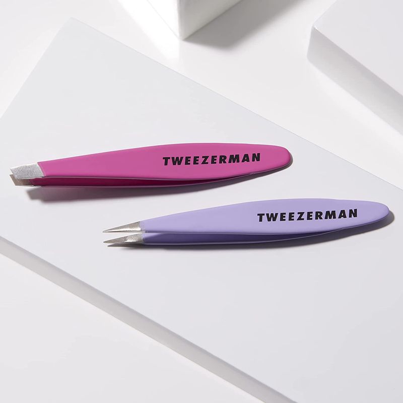 TWEEZERMAN - Set de 2 Pinzas Tweezerman - Inclinada y Punta Puntiaguda