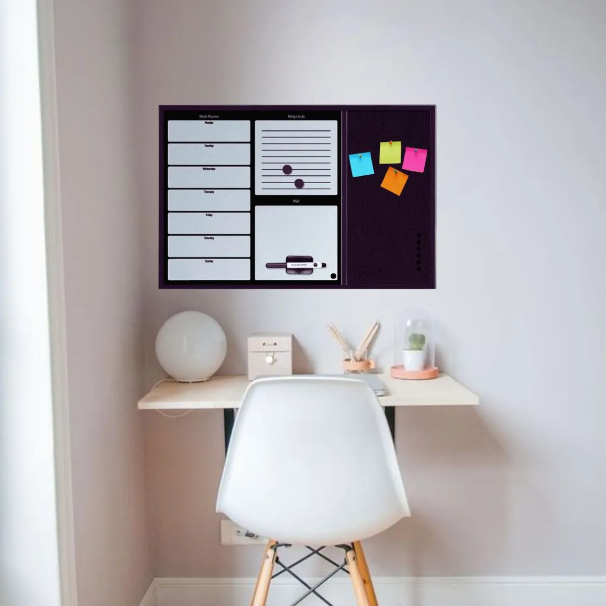 BI SILQUE - Pizarra Memo Sem-Mes-Mail Bisilque 60×40 Neg