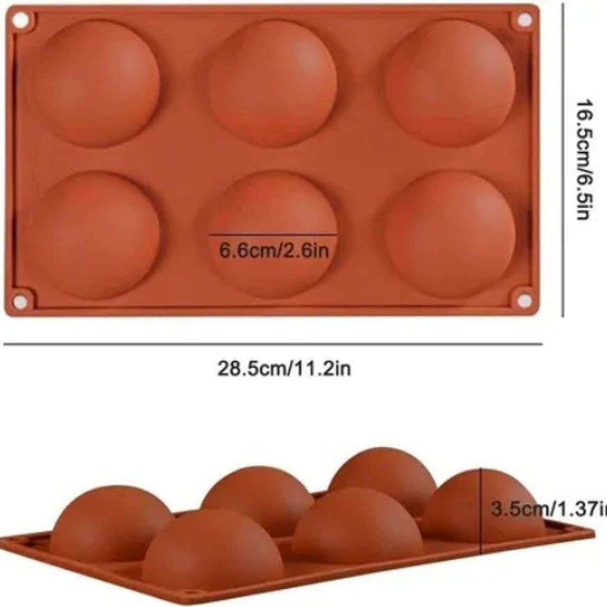 GENERICO - Molde De Silicona Diseño Media Esfera Grande Reposteria